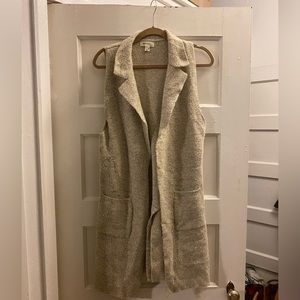 Long soft sweater vest